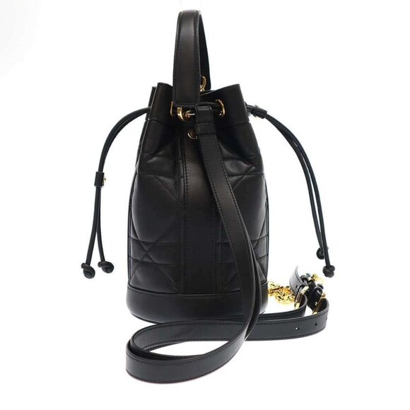Christian Dior 24 SS Backpack Small Maxi Cannage Calfskin M3350 Uhow m900 Black main image 5
